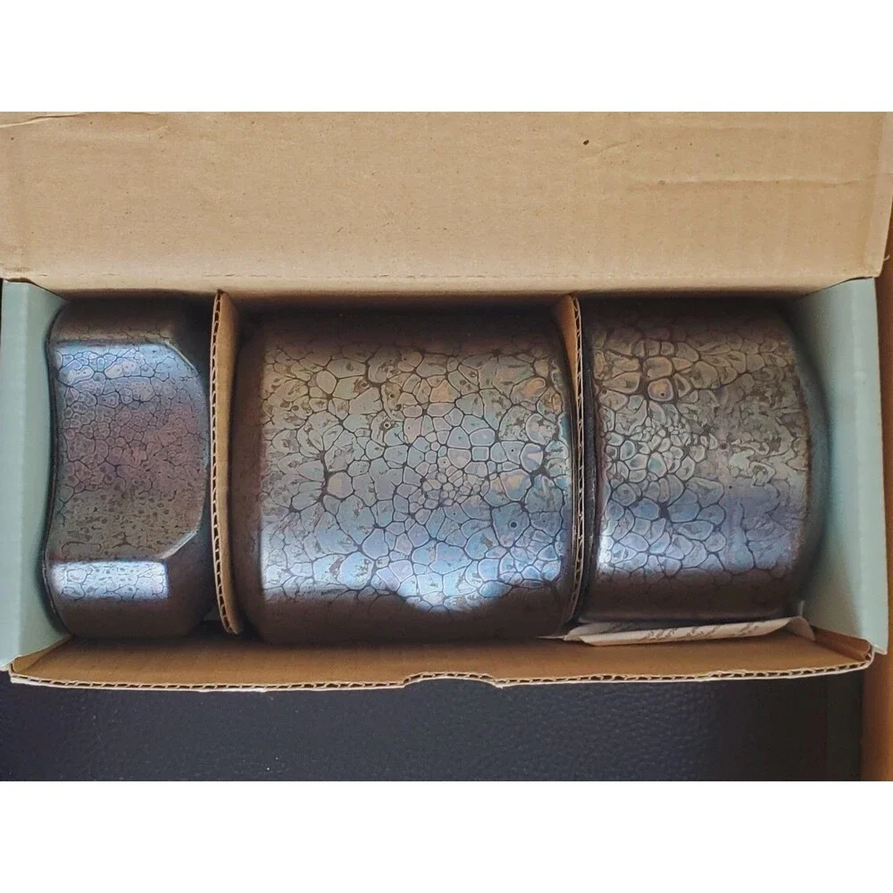 Partylite Stepping Stones 3-piece Tealight Candle Holder Set P7168 Open Box - Picture 2 of 5